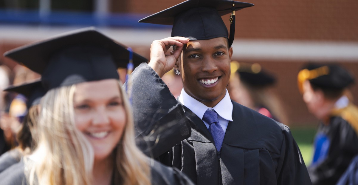 Student in graduation cap