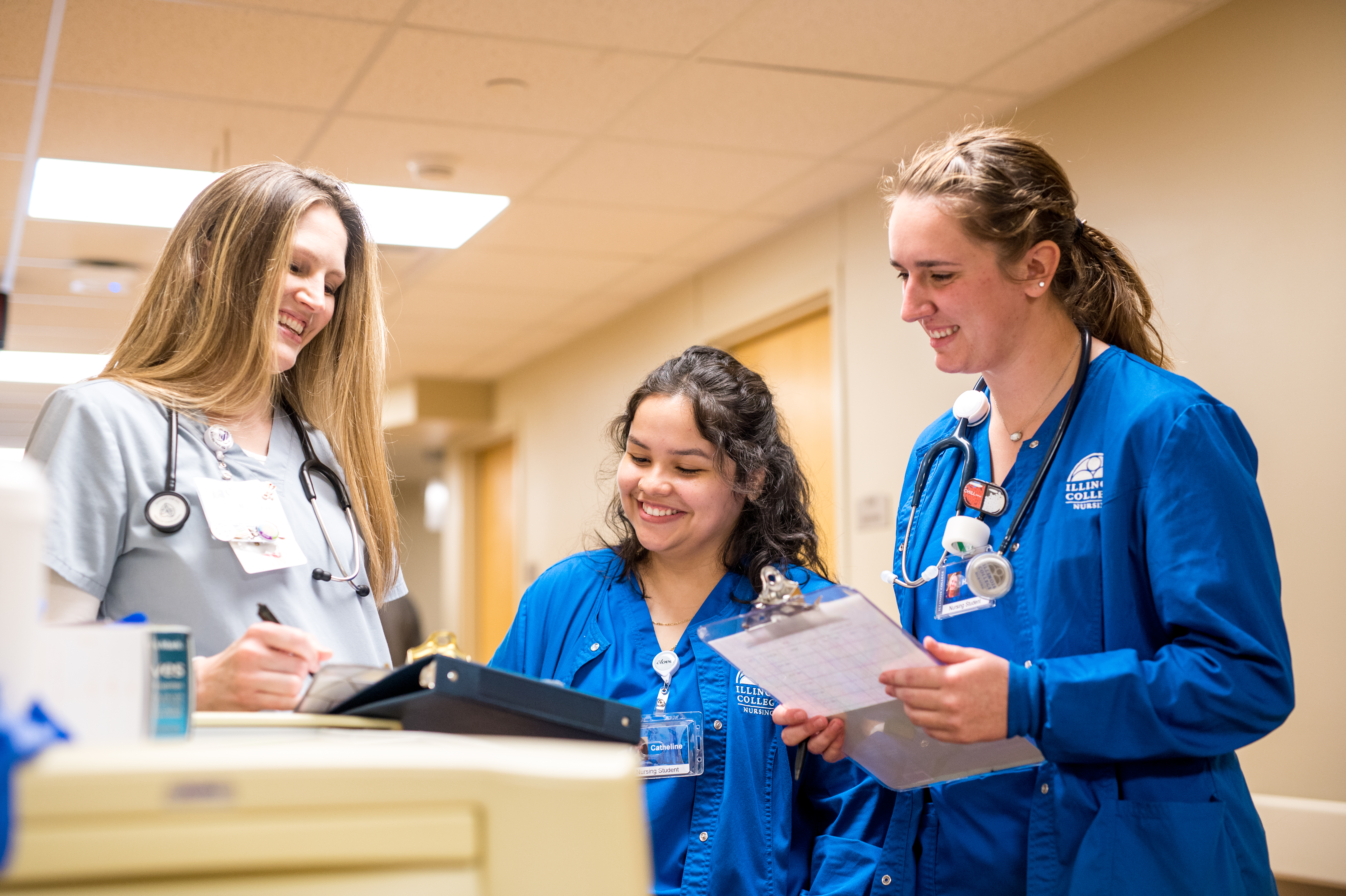 Nursing students at Memorial Hospital