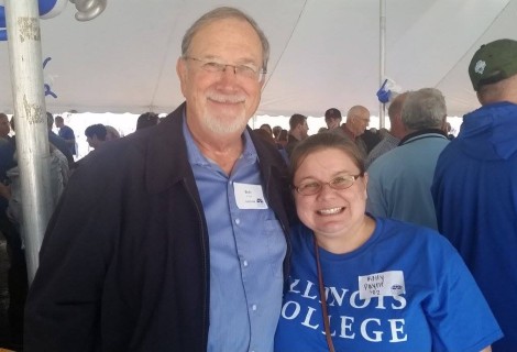 Professor emeritus Robert Koepp and Kelly Payne ’02