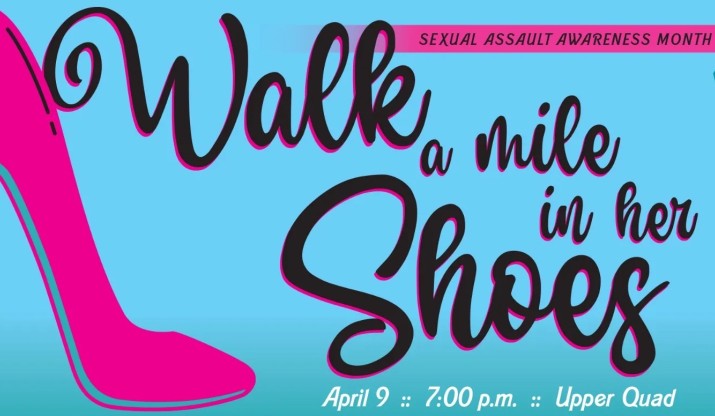 Walk a Mile in Her Shoes graphic