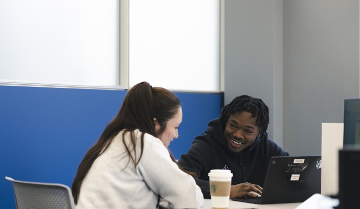 Students studying
