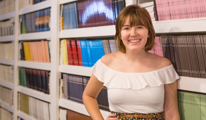 Emily at editorial internship